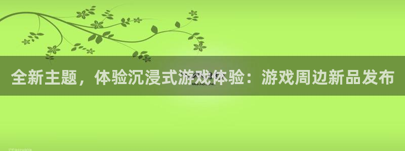 乐玩互动网络科技：全新主题，体验沉浸式游戏体验：游戏周边新品